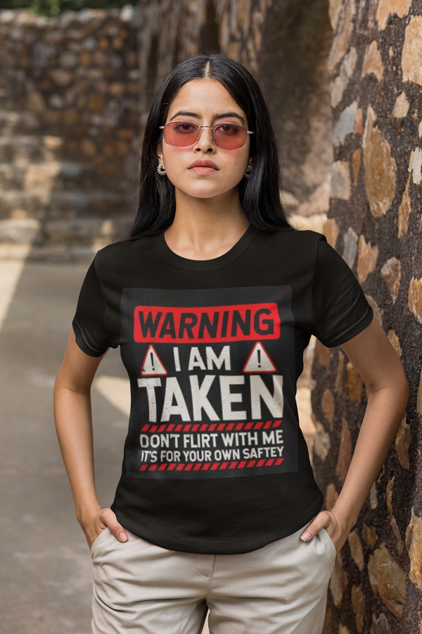 Warning I'm Taken Short Sleeve Tee Unisex